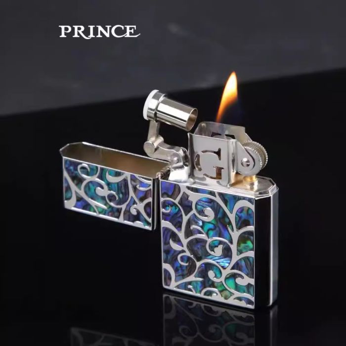 Бензинова запальничка Prince (Made in Japan) — Серія "Abalone Shell"