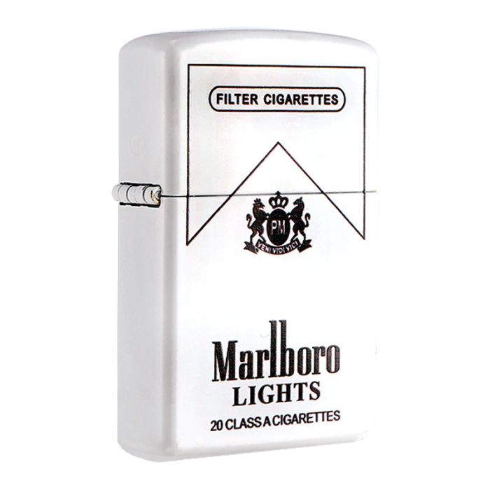 Бензинова запальничка Chief «Marlboro Lights» — Флуоресцентний матовий корпус