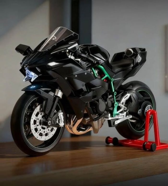 Масштабована інтерактивна модель Kawasaki Ninja H2R Spray Version (Масштаб 1:9)