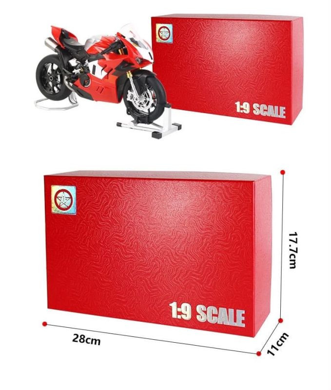 Колекційна металева модель мотоцикла Ducati V4R (Масш 1:9) Зі звуковими, світловими ефектами, імітацією вихлопу (диму)