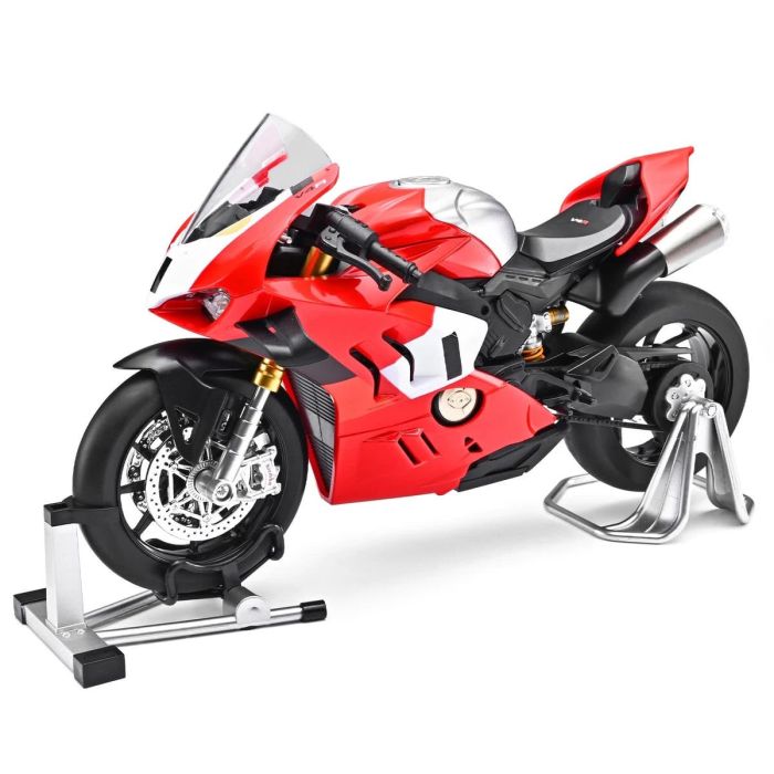 Колекційна металева модель мотоцикла Ducati V4R (Масш 1:9) Зі звуковими, світловими ефектами, імітацією вихлопу (диму)