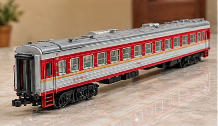 Велика інтерактивна залізниця FENFA «DongFeng 4B» з акумуляторами (7.5 м траси, світло, звук, двері, що відчиняються)
