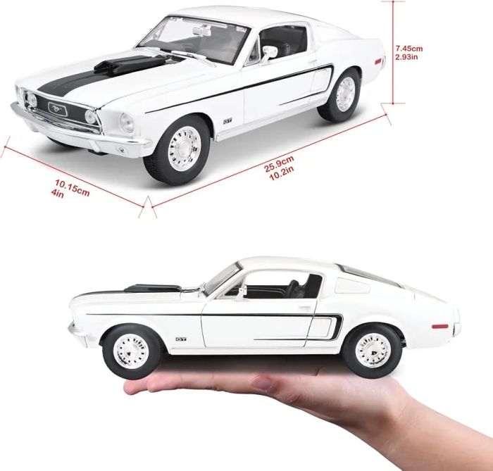 Колекційна модель авто 1968 Ford Mustang GT Cobra Jet (1:18) — Maisto Special Edition