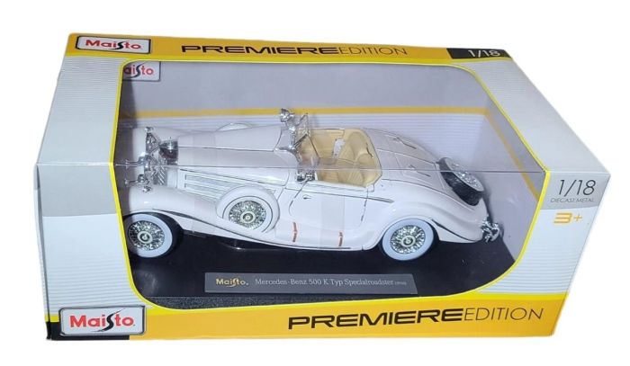 Масштабна модель Mercedes-Benz 500 K Typ Specialroadster (1936) у масштабі 1:18 (Maisto Premiere Edition)