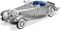 Колекційна модель Mercedes-Benz 500 K Typ Specialroadster (1936) у масштабі 1:18( сірому металіку) від Maisto