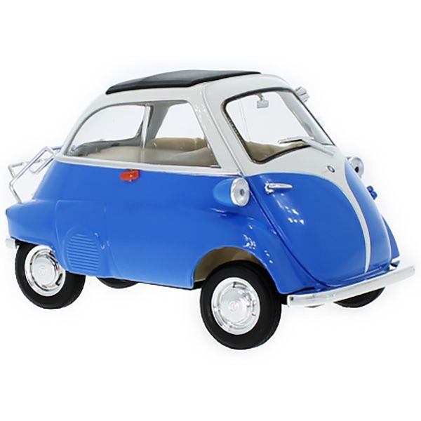 Колекційна модель BMW Isetta Welly 1:18 (синьо-біла) — Легендарний «Bubble Car» 1950-х років у вашій колекції