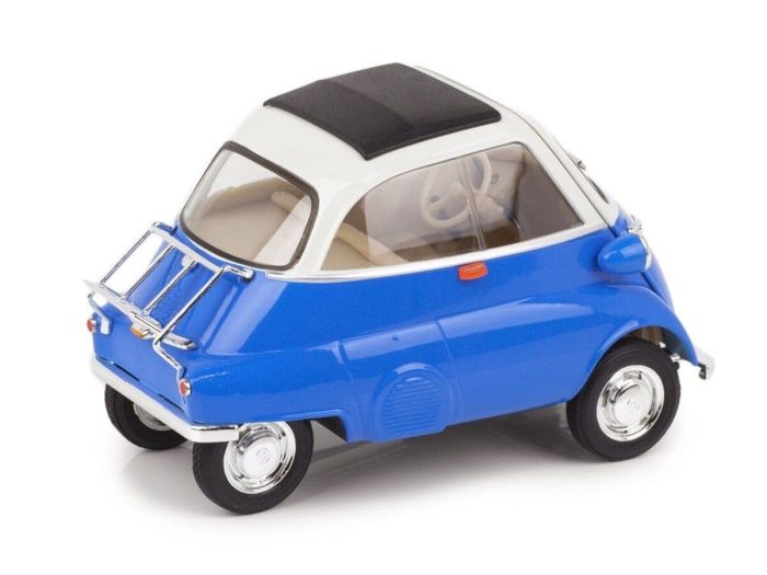 Колекційна модель BMW Isetta Welly 1:18 (синьо-біла) — Легендарний «Bubble Car» 1950-х років у вашій колекції
