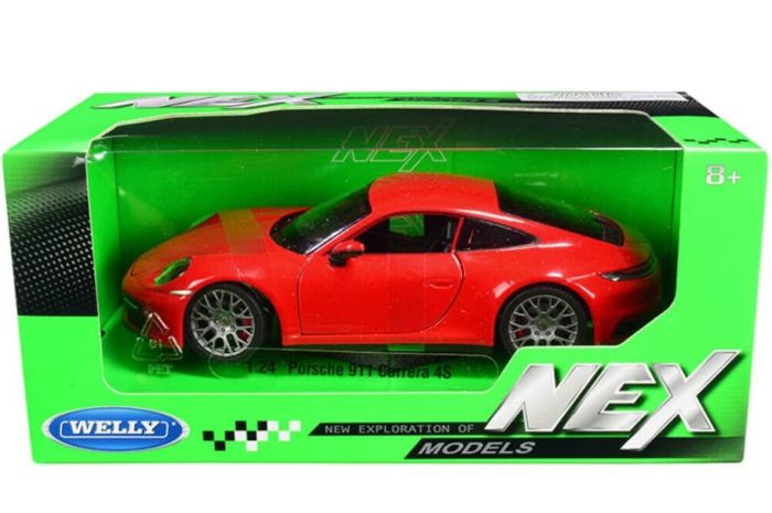 Колекційна модель автомобіля Porsche 911 Carrera 4S (від Welly / NEX Models), масштаб 1:24