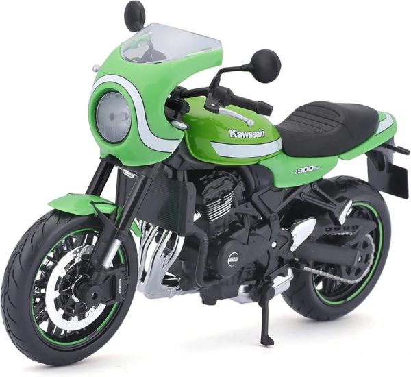 Модель мотоцикла Kawasaki Z900RS Cafe (масштаб 1:12) від Maisto (Зелений із чорним та сріблястими елементами)
