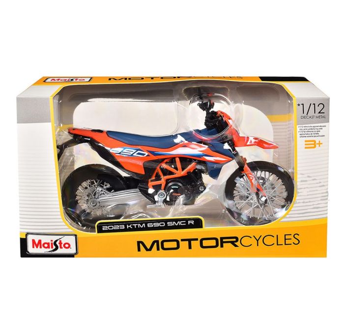 Колекційна модель мотоцикла 2023 KTM 690 SMC R (Масштаб 1:12, Maisto)