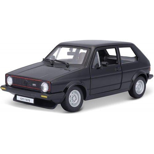 Коллекційна масштабна модель Volkswagen Golf Mk1 GTI (1979) чорний  1:27 від Bburago