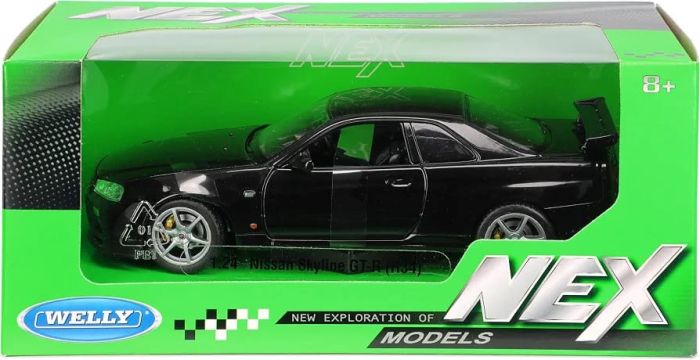 Колекційна масштабна модель Nissan Skyline GT-R (R34) — 1:24, Welly (NEX Models)