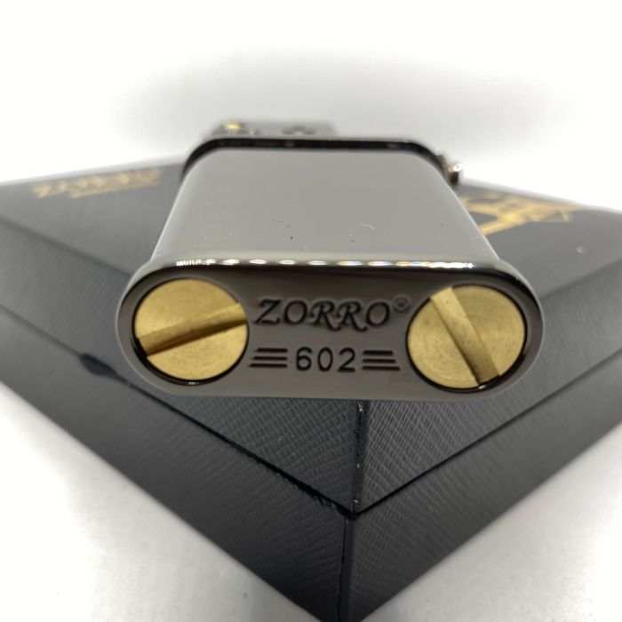Бензинова запальничка ZORRO Чорний Метеор