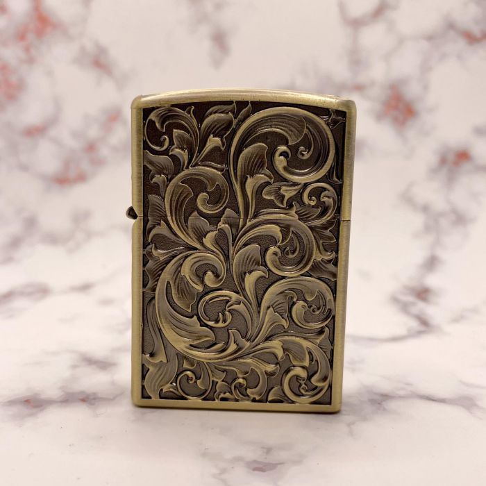 Бензинова запальничка KUBOY "Бароко Бронза"