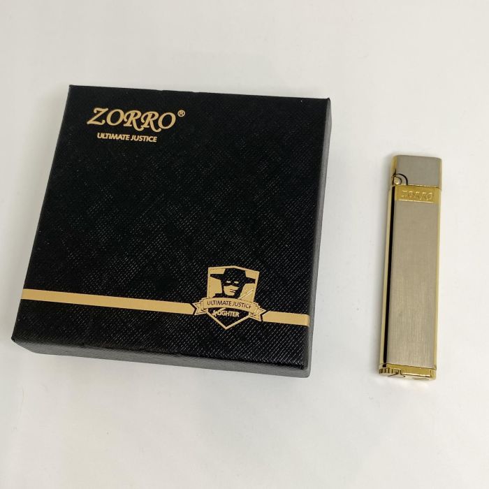 Елегантна Бензинова Запальничка ZORRO золотиста