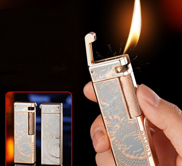 Елегантна Газова Запальничка  Золотий Дракон