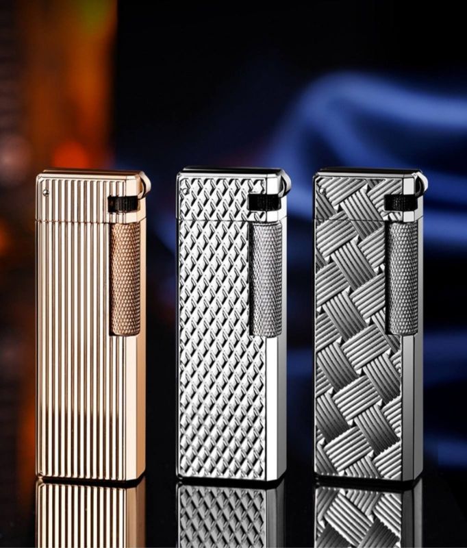 Елегантна Газова Кремнієва Запальничка  Срібний Ромб