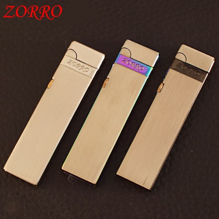 Бензинова Запальничка ZORRO Slim (Тонка) Матовий Сірий