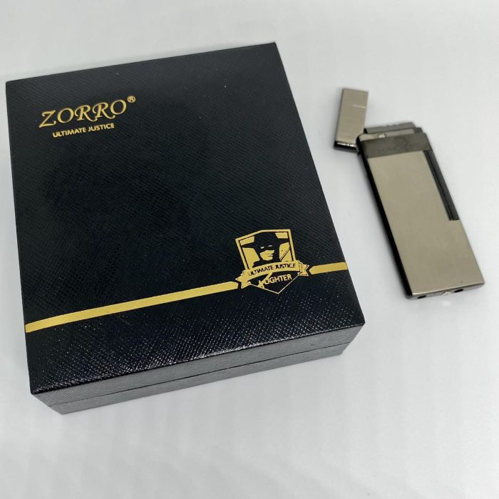 Елегантна Газова Запальничка ZORRO "ULTIMATE JUSTICE" (Металік/Чорний)