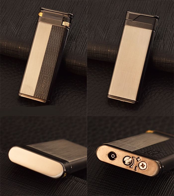 Елегантна Газова Запальничка ZORRO сріблясто-чорна