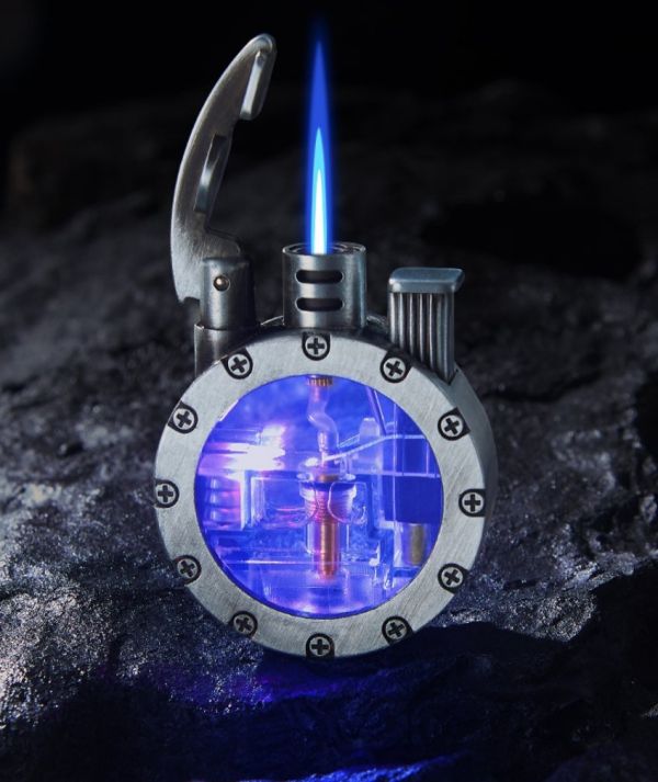 Газова запальничка з LED-підсвічуванням колір графіт