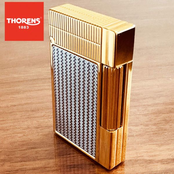 Вишукана газова запальничка Thorens колір золотисто-срібний