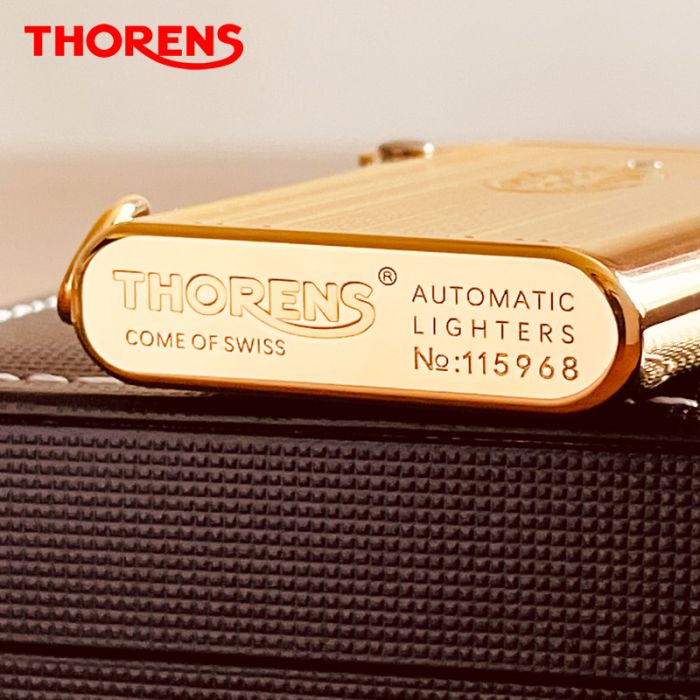 Елегантна бензинова запальничка Thorens золотистого кольор