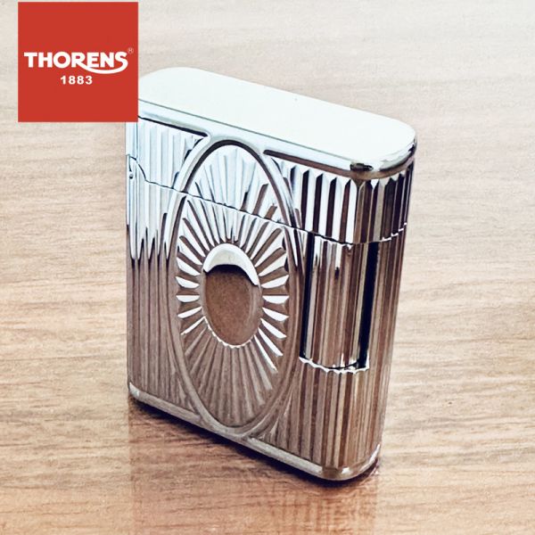 Ексклюзивна газова запальничка THORENS з вишуканим дизайном у срібному кольорі