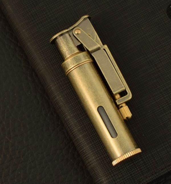 Преміум-запальничка бензинова"Сталева Класика" латунь