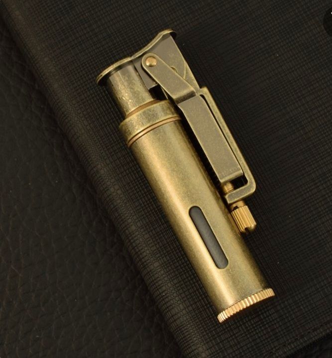 Преміум-запальничка бензинова"Сталева Класика" латунь